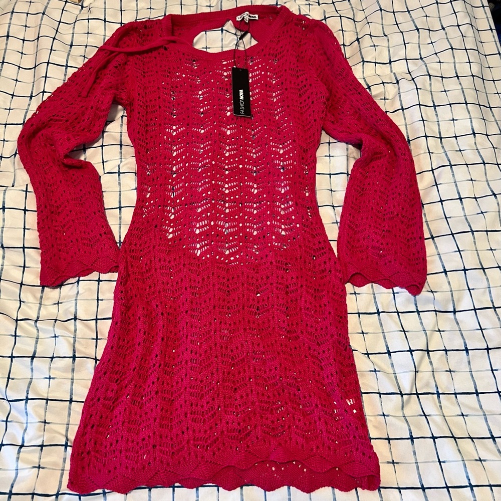 FASHION NOVA CROCHET MINI DRESS